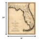 24" X 28" C1823 Early Map Of Florida  Vintage  Poster Wall Art