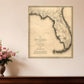 24" X 28" C1823 Early Map Of Florida  Vintage  Poster Wall Art