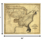 24" X 30" Eagle Map Of America C1833 Vintage  Poster Wall Art