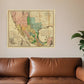 Vintage 1846 Map Of Mexico Unframed Print Wall Art