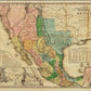 Vintage 1846 Map Of Mexico Unframed Print Wall Art