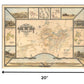 24" X 32" Map Of Tombstone Mining District Vintage Travel Poster Wall Art