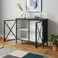 41" Black Iron Sideboard with Two Glass Doors