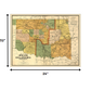 24" X 32" Map Of Indian And Oklahoma Territories Vintage Poster Wall Art