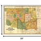24" X 32" Map Of Indian And Oklahoma Territories Vintage Poster Wall Art