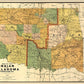 18" X 24" Map Of Indian And Oklahoma Territories Vintage Poster Wall Art