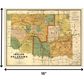 24" X 32" Map Of Indian And Oklahoma Territories Vintage Poster Wall Art