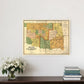24" X 32" Map Of Indian And Oklahoma Territories Vintage Poster Wall Art