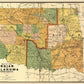 24" X 32" Map Of Indian And Oklahoma Territories Vintage Poster Wall Art