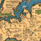 20" X 30" Vintage 1933 Map Of Long Island Wall Art