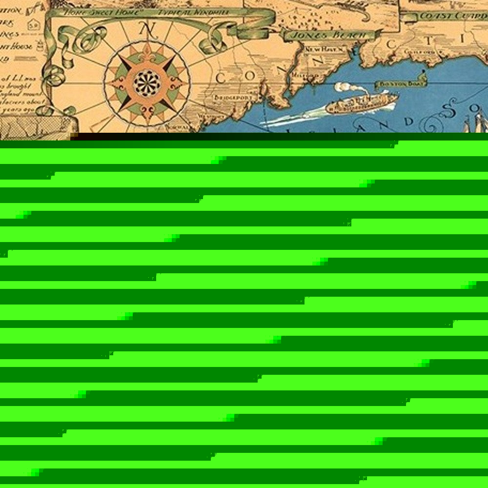 20" X 30" Vintage 1933 Map Of Long Island Wall Art