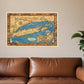 20" X 30" Vintage 1933 Map Of Long Island Wall Art