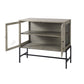 38" Gray Solid Wood Sideboard with Two Glass Doors