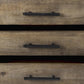 20" Brown and Black Distressed Accent Cabinet With Three Drawers