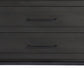 36" Black And White Solid Wood And Marble Three Drawer Dresser