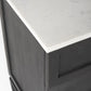 36" Black And White Solid Wood And Marble Three Drawer Dresser