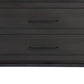 36" Black And White Solid Wood And Marble Three Drawer Dresser