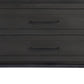 36" Black And White Solid Wood And Marble Three Drawer Dresser