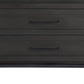 36" Black And White Solid Wood And Marble Three Drawer Dresser