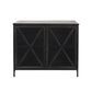 40" Black Iron Sideboard with Two Glass Doors