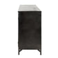 40" Black Iron Sideboard with Two Glass Doors