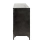 40" Black Iron Sideboard with Two Glass Doors