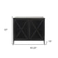 40" Black Iron Sideboard with Two Glass Doors