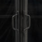 40" Black Iron Sideboard with Two Glass Doors