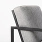 33" Gray and Black Fabric Wingback Chair