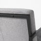 33" Gray and Black Fabric Wingback Chair