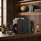 Set of Two Matte Black Industrial Cog Bookends