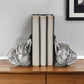 Set of Two 6" Silver Metal Dog Decorative Bookends