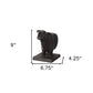 Set of Two 7" Black Fabric Bull Decorative Bookends
