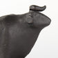 Set of Two 7" Black Fabric Bull Decorative Bookends