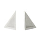 Set of Two White Marble Triangle Decorative Bookends