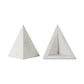 Set of Two White Marble Decorative Bookends