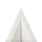 Set of Two White Marble Triangle Decorative Bookends