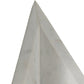 Set of Two White Marble Triangle Decorative Bookends