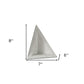 Set of Two White Marble Triangle Decorative Bookends
