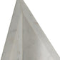 Set of Two White Marble Triangle Decorative Bookends