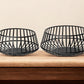 Set of Two Black Metal Decorative Bowl