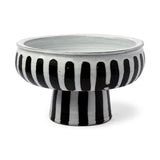 10" Black and White Ceramic Cylinder Table Vase