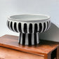 10" Black and White Ceramic Cylinder Table Vase