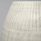 21" White Striped Ceramic Cylinder Floor Vase