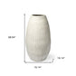 29" White Cylinder Ceramic Floor Vase