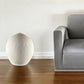 23" White Cylinder Ceramic Floor Vase