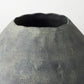 23" Gray Oval Distressed Ceramic Floor Vase