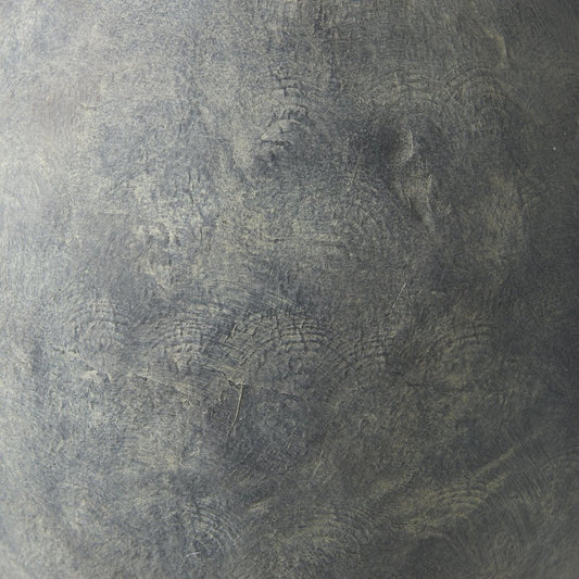 23" Gray Oval Distressed Ceramic Floor Vase