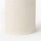 11" Cream And Off White Color Block Cylinder Ceramic Table Vase