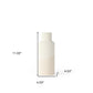 11" Cream And Off White Color Block Cylinder Ceramic Table Vase